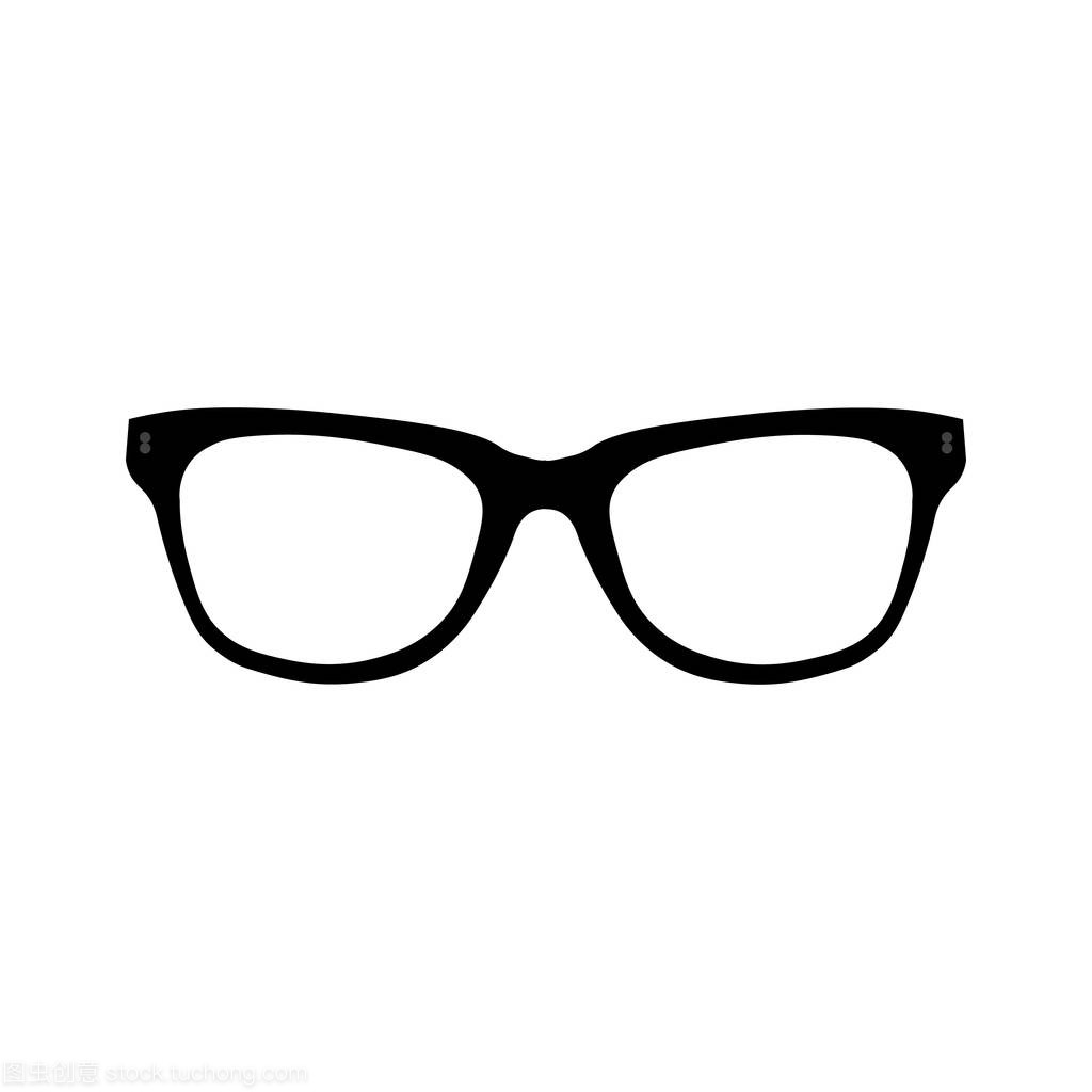 眼鏡矢量圖標(biāo) 簡約辦公用品符號設(shè)計